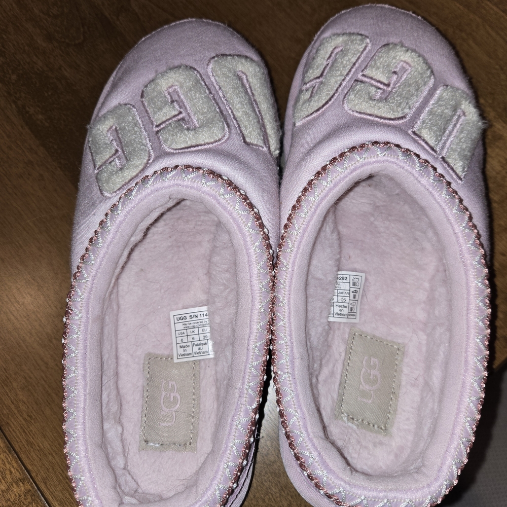 UGG Pink Fuzzy Slippers